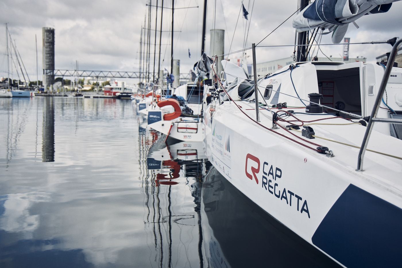 La flotte de Class30 Cap Regatta au ponton